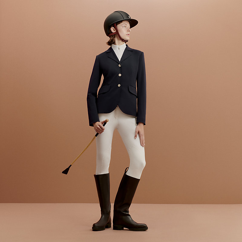【シンプルでお洒落】HERMES 乗馬ディテール ジャケット シンプルでお洒落】HERMES 乗馬ディテール ジャケット